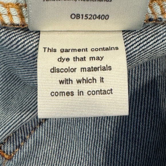 We The Free 33 (34x25) Curvy Blue Medium Wash Denim Raw Hem Women's Jeans - Picture 9 of 9